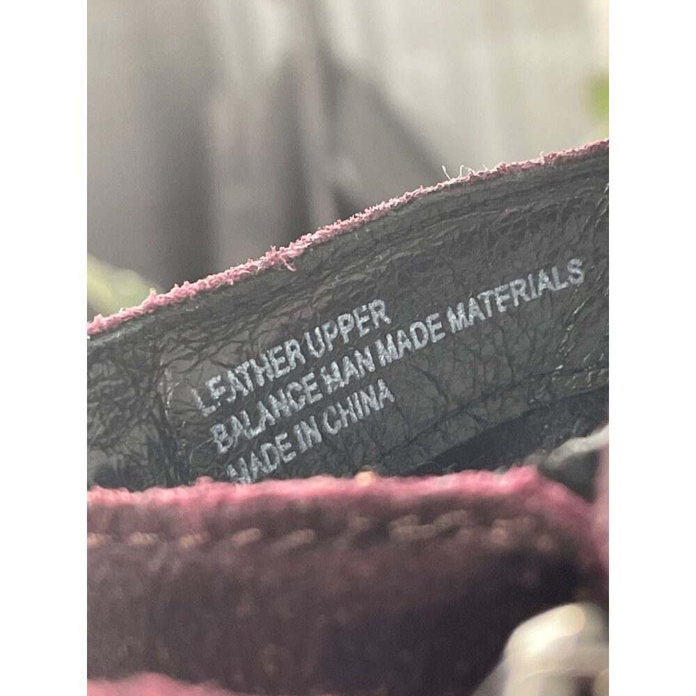 Born Adler Double Buckle Ankle Bootie Womens 7.5 Round Toe Burgundy Hippie Retro - Picture 5 of 8